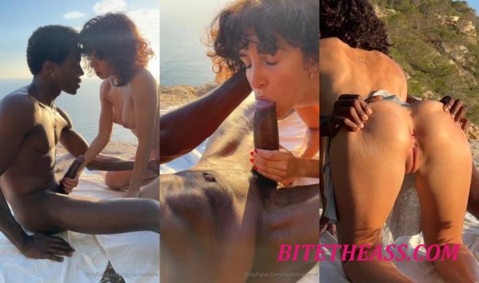 Layla Marlene, Goro Kush - Sex with Goro Kush on a cliff at the sunset the combo of his huge black cock and the view is amazing [SD 1920p]