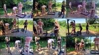 Mistress Courtneys Fetish Lair: Double Team Garden Whipping [FullHD 1080P] 