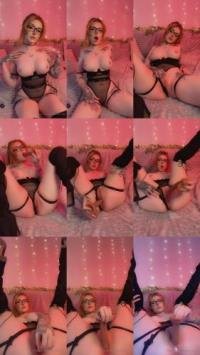 Ashley Banks (ashbabetv, ashley_banks) - Slipping Into My Sheer Black Lingerie And Thigh High Heels, Teasing You With Busty Playtime [SD 480P] 