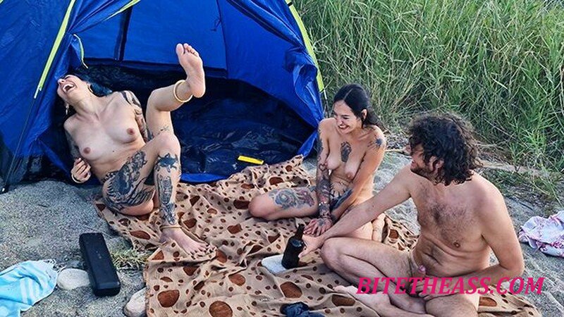 Fucktotum - Spin the Bottle Game on the Beach -Unforgettable Holiday Sex w. Two Stunning Girls english subtitles [FullHD 1080P]