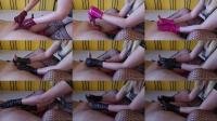 Hisglovelady - Multiple Orgasm Leather Gloves Hadjob From Side View [FullHD 1920P] 