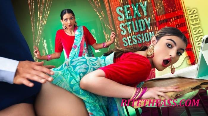 Julia James, Laynee James - Sari Stepsisters' Sexy Study Session [FullHD 1080p]