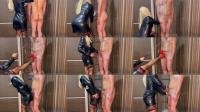 Goddess Maisha - Mummified slave receives a cruel edging session by his leather dressed Mistress [FullHD 1080P] 