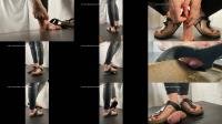  Black Friday Special - A Shoejob and CBT experience in Birkenstock Gizeh Sandals - Multi - Glans Trampling_ Inshoe Cumshot_ red toenails - Humiliation [4K 2160]
