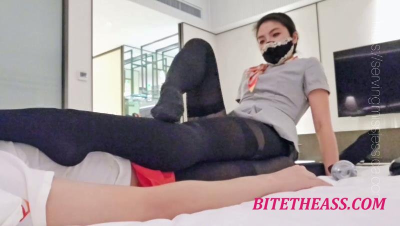  Hong Kong Mistress Jessica - Real Training - Black Silk Stewardess Slut Squeezing Out Sperm Super Lewd [FullHD 1080]
