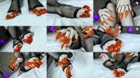  Lora Long Nails - Red Square And Stiletto Nails [FullHD 1080]

