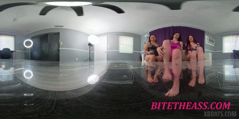 Bratty Foot Girls - Mistress May, Goddess Sydnie, Goddess Jade Sun - Brutal Brat Torment Vr 360 6K Mp4 [8K 3840]
