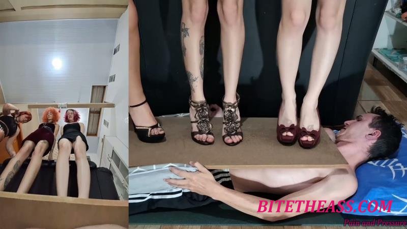  Pain And Pressure - 78 Beatriz Red C And Madu Crushed Under Board By Three Mistresses [FullHD 1080]
