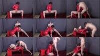 Popp-Sylvie - Deepthroat im roten Latex Kleid [FullHD 1080P] 