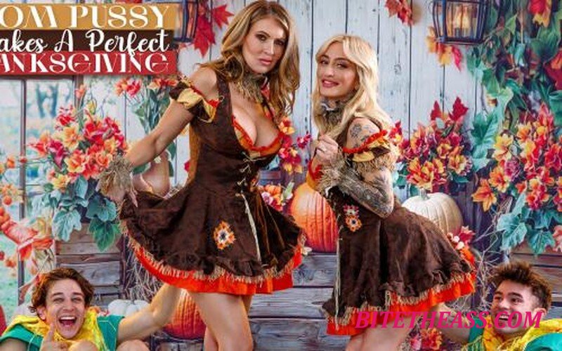 Gigi Dior, Kathryn Mae - Mom Pussy Makes A Perfect Thanksgiving [FullHD 1080P] 